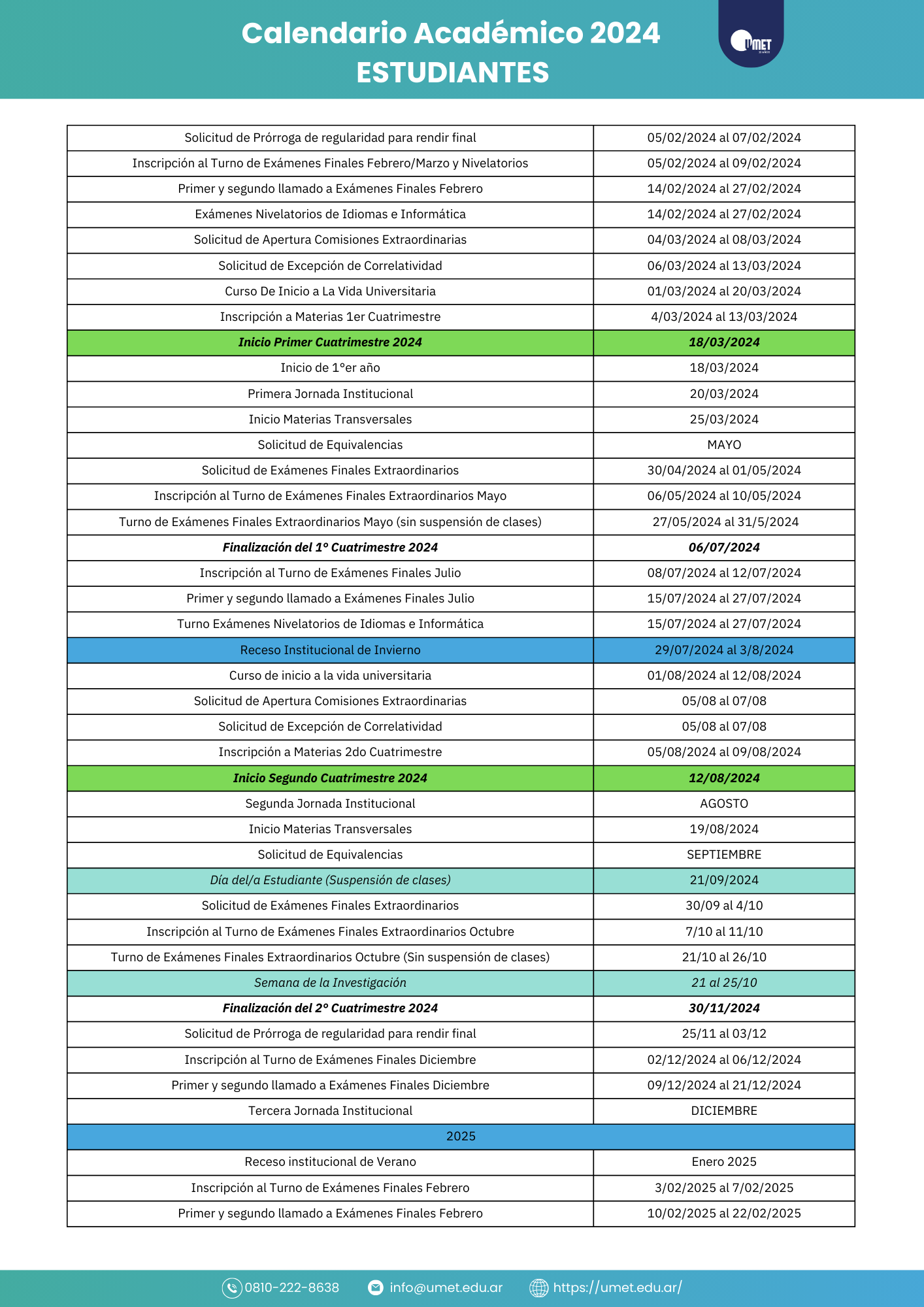 Calendario académico ibagué 2024 5